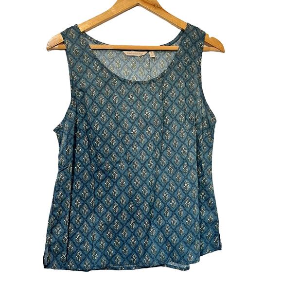 Soft Surroundings Commelina Top & Tank Size M Blue Floral Boho Prairecore NWT - Picture 5 of 9